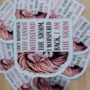 Magnets 9 pack, girl power "I am the storm" magnet set with fierce lion